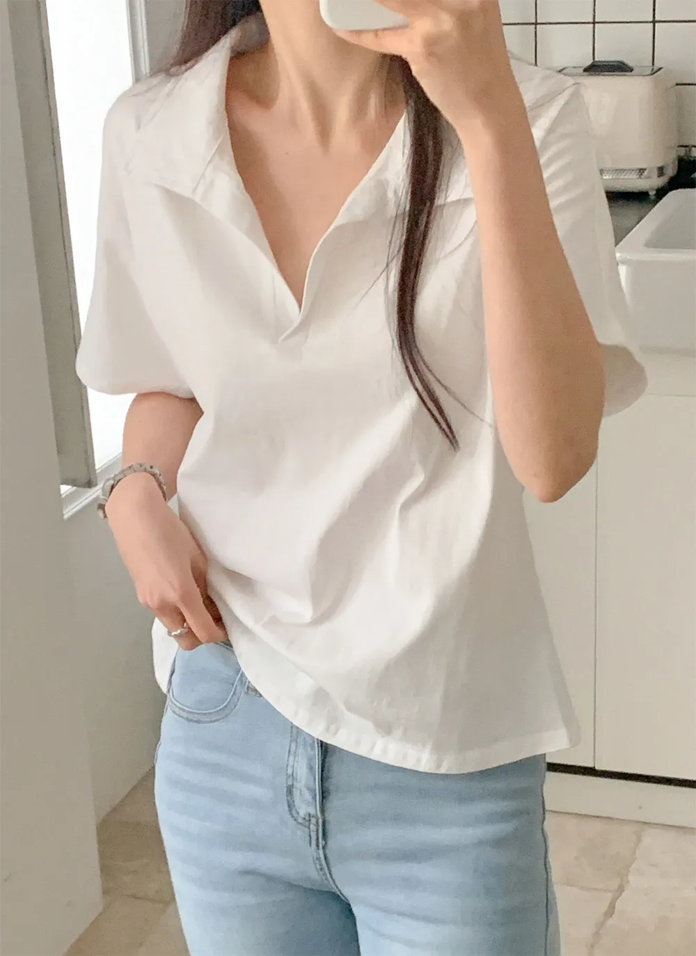 スキッパー半袖Tシャツ | 詳細画像1