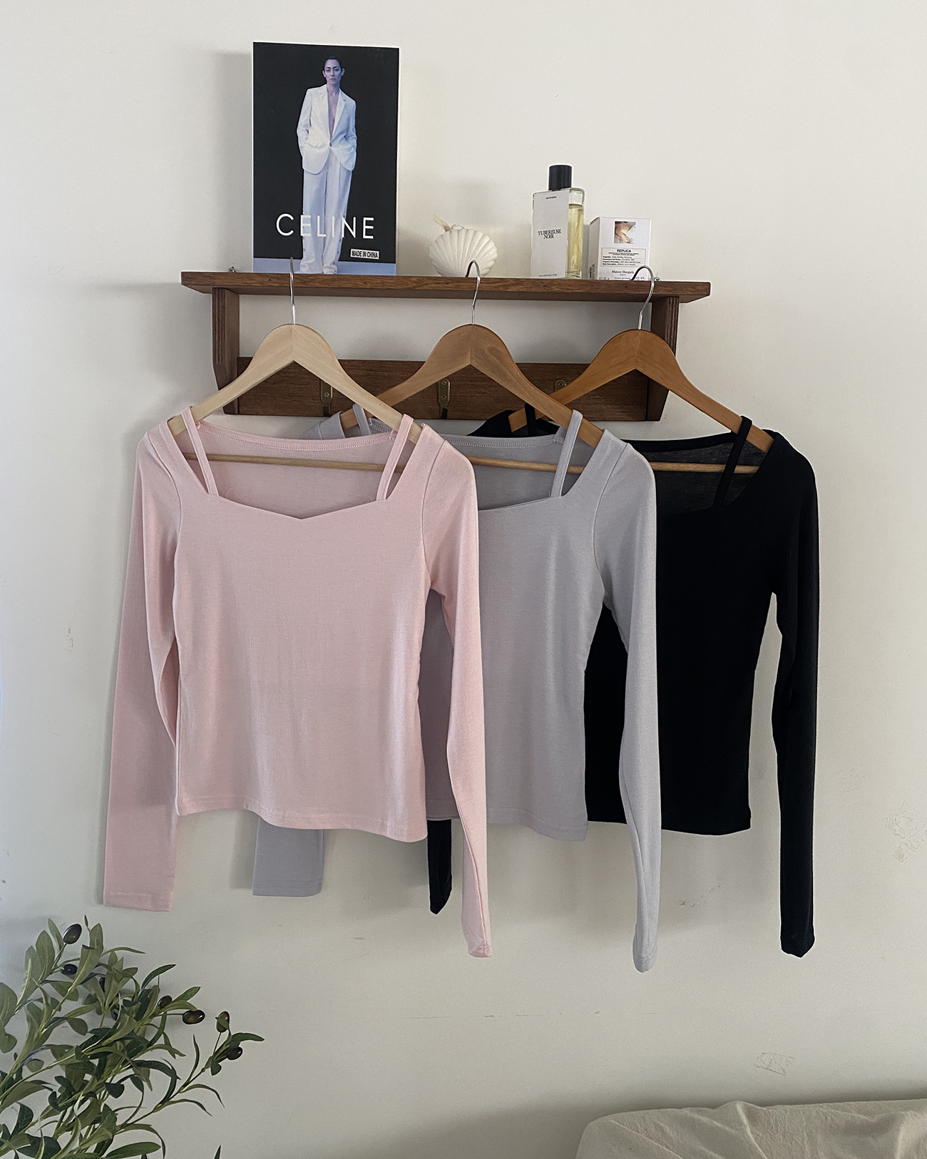 2WAYストラップダイヤネックTシャツ | 詳細画像19