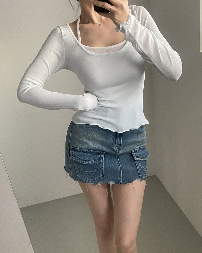 メロウヘムワイドネックTシャツ | 詳細画像7