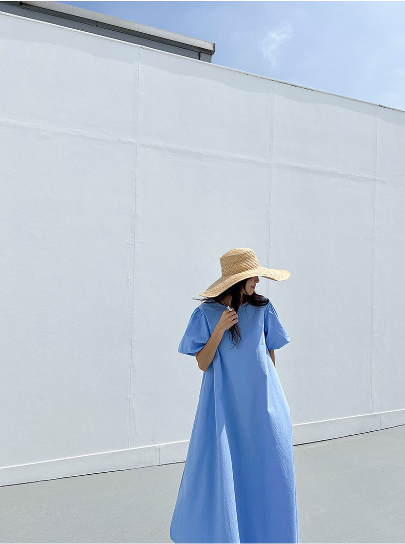 バルーン半袖Aラインロングワンピース | 詳細画像5