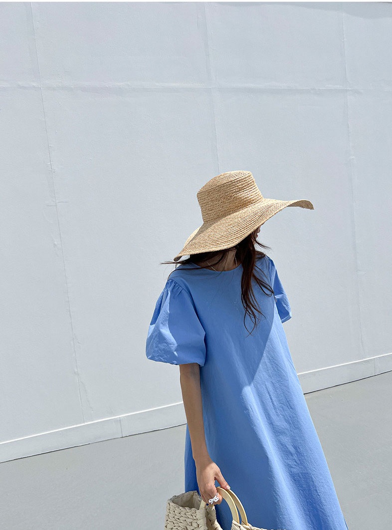 バルーン半袖Aラインロングワンピース | 詳細画像18