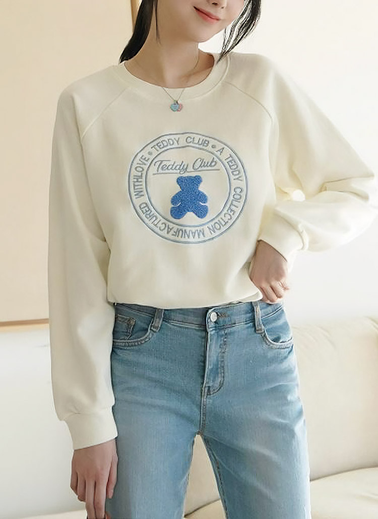 ブークレベアサークル刺繍ラグランスウェット | 詳細画像2