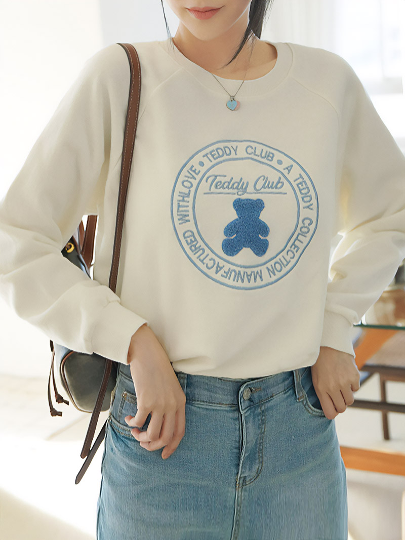 ブークレベアサークル刺繍ラグランスウェット | 詳細画像12