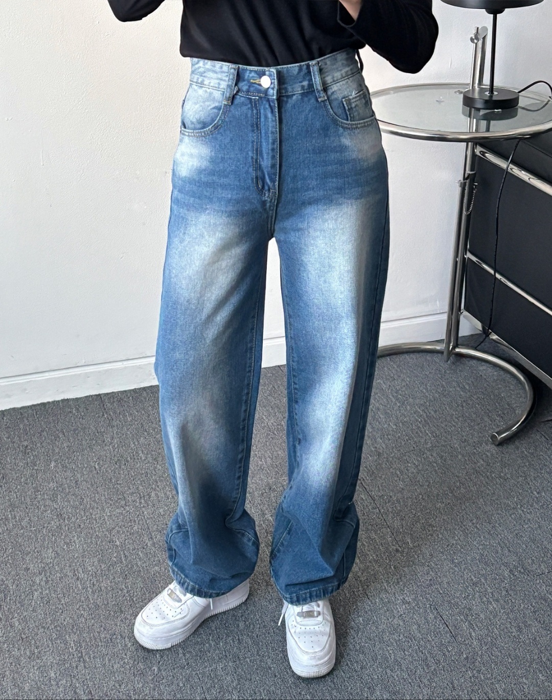 ボタンタックヘムストレートデニムパンツ | 詳細画像6