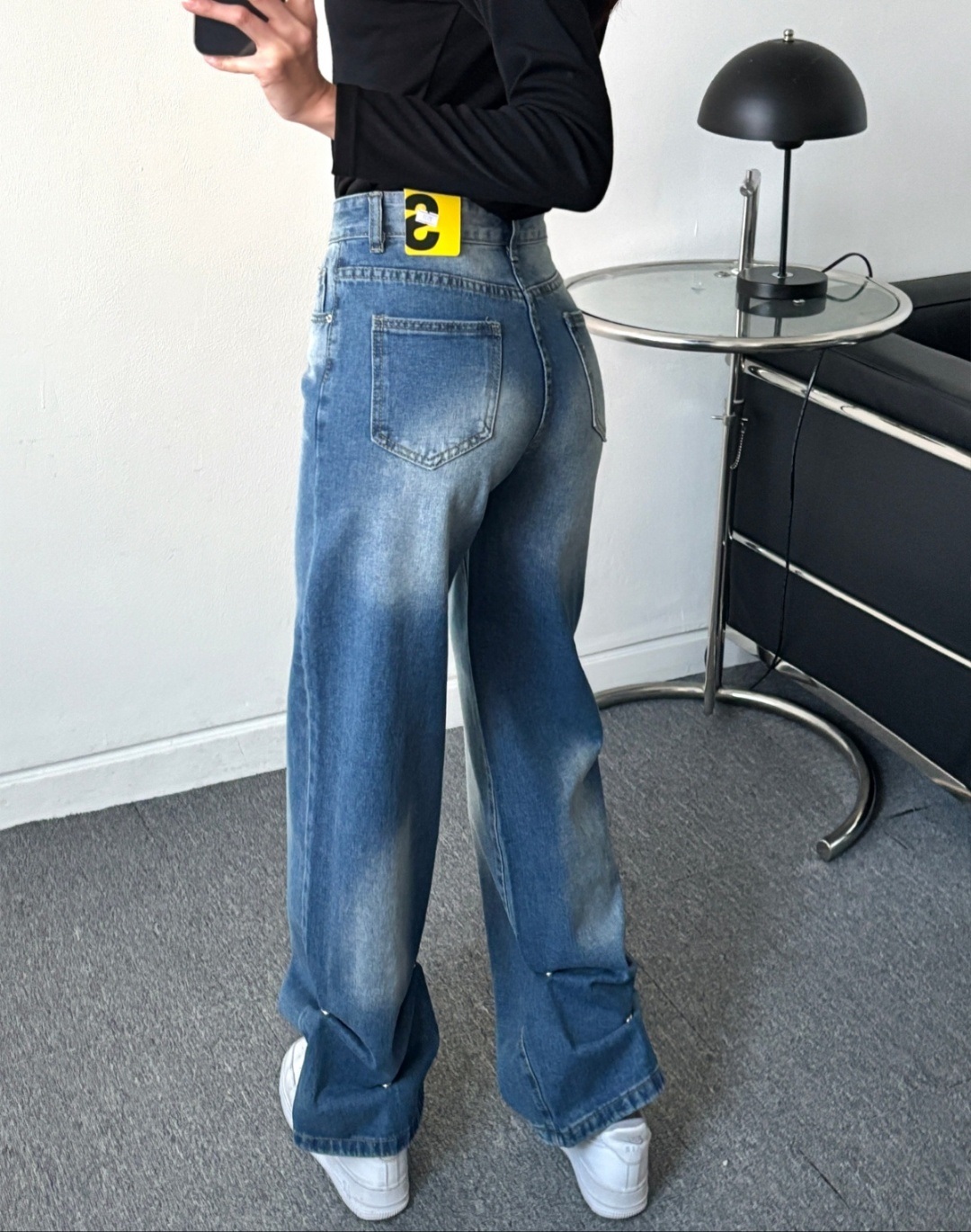 ボタンタックヘムストレートデニムパンツ | 詳細画像7