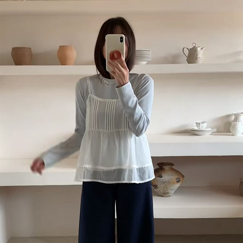 レースピンタックフレアビスチェ&長袖TシャツSET | 詳細画像5