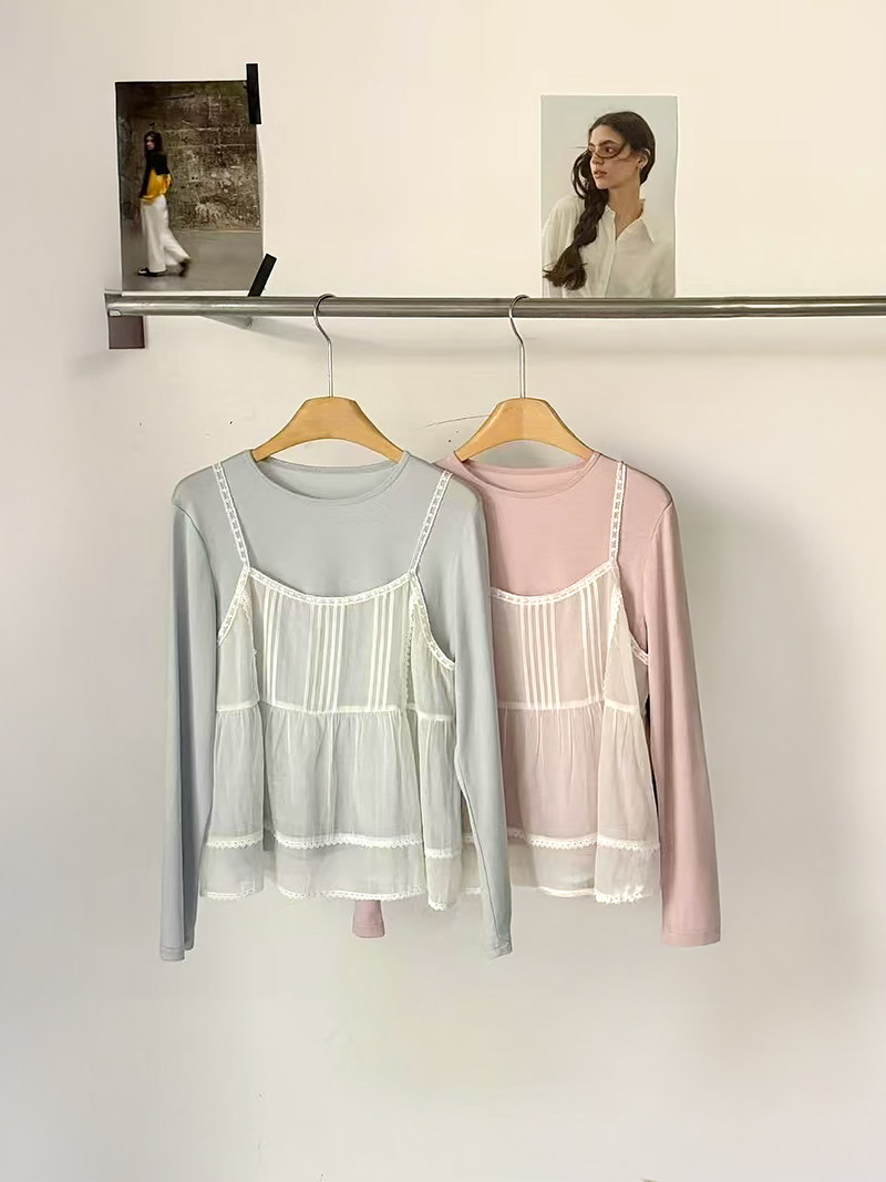 レースピンタックフレアビスチェ&長袖TシャツSET | 詳細画像10