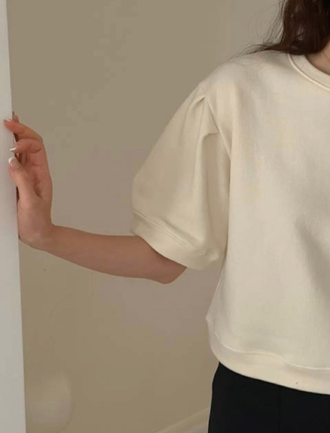パフ半袖クロップドスウェット | 詳細画像4