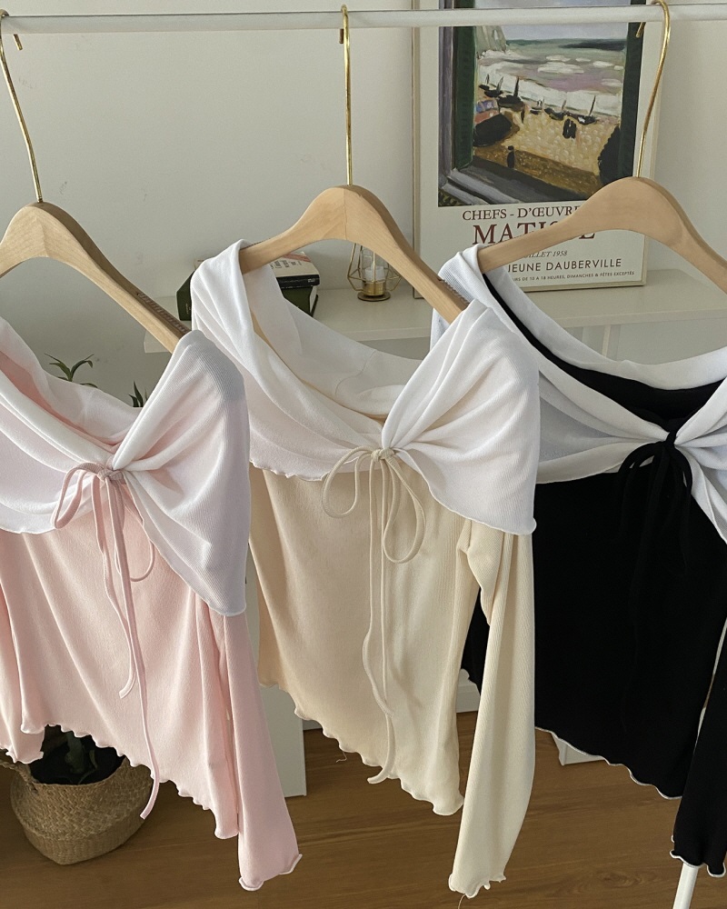 配色リボンオフショルメロウTシャツ | 詳細画像13