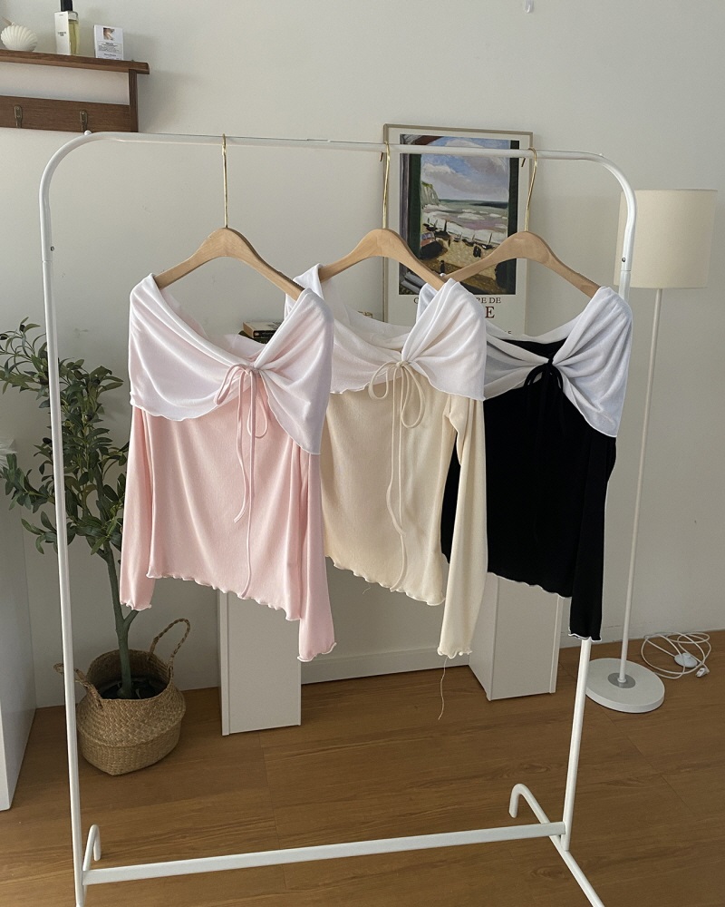 配色リボンオフショルメロウTシャツ | 詳細画像21