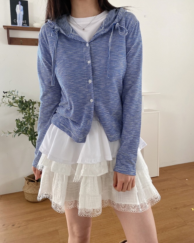 ドロストボーダーフードカーディガン | 詳細画像3