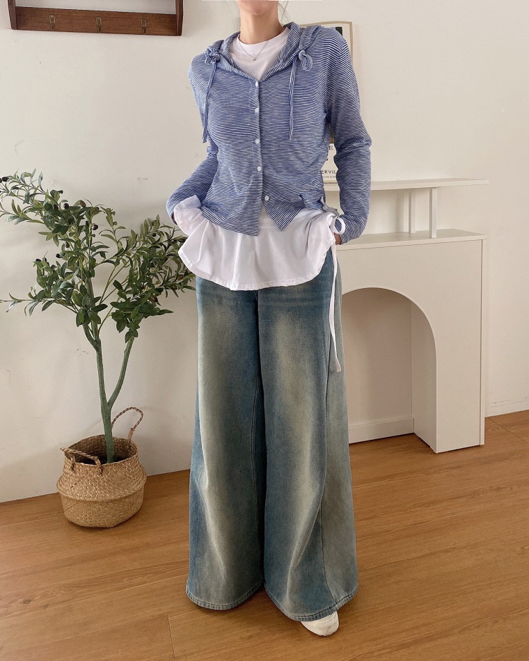 ドロストボーダーフードカーディガン | 詳細画像5