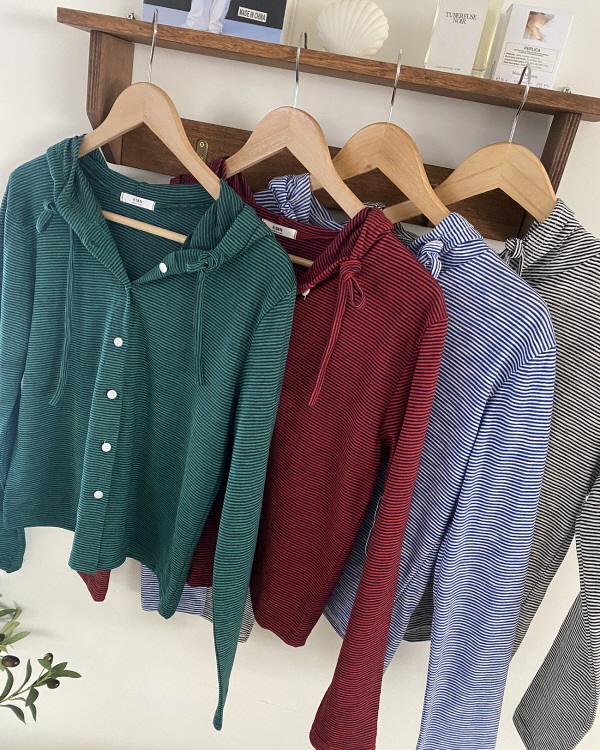 ドロストボーダーフードカーディガン | 詳細画像7