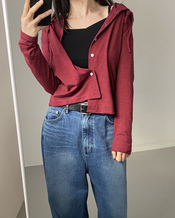 ドロストボーダーフードカーディガン | 詳細画像10