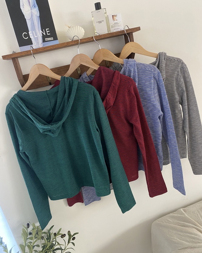 ドロストボーダーフードカーディガン | 詳細画像12