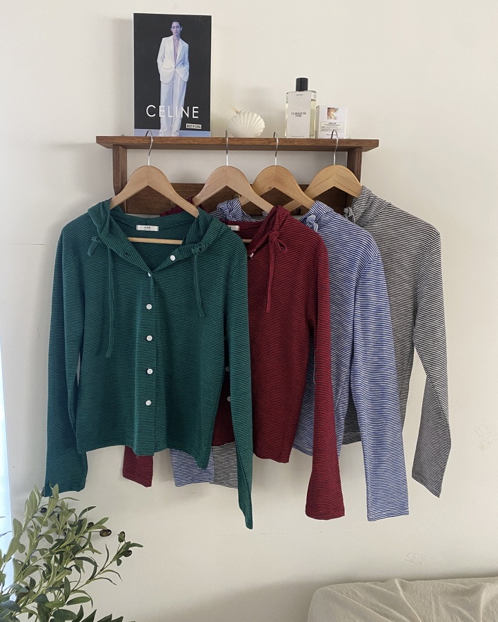 ドロストボーダーフードカーディガン | 詳細画像21