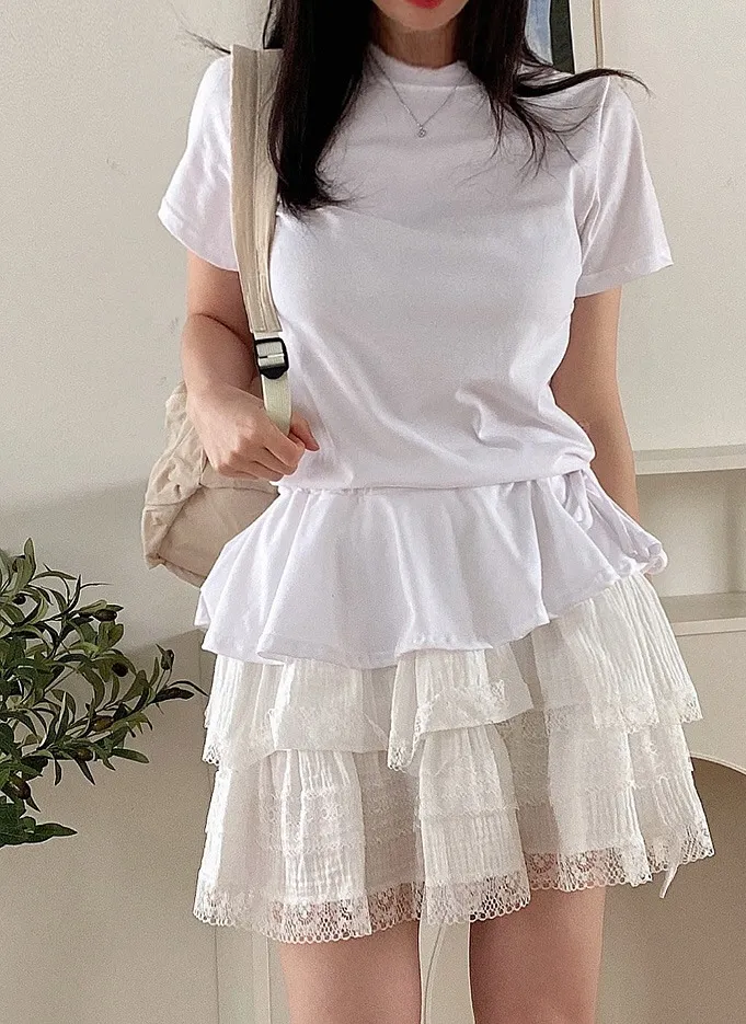 ドロストペプラム半袖Tシャツ | 詳細画像1