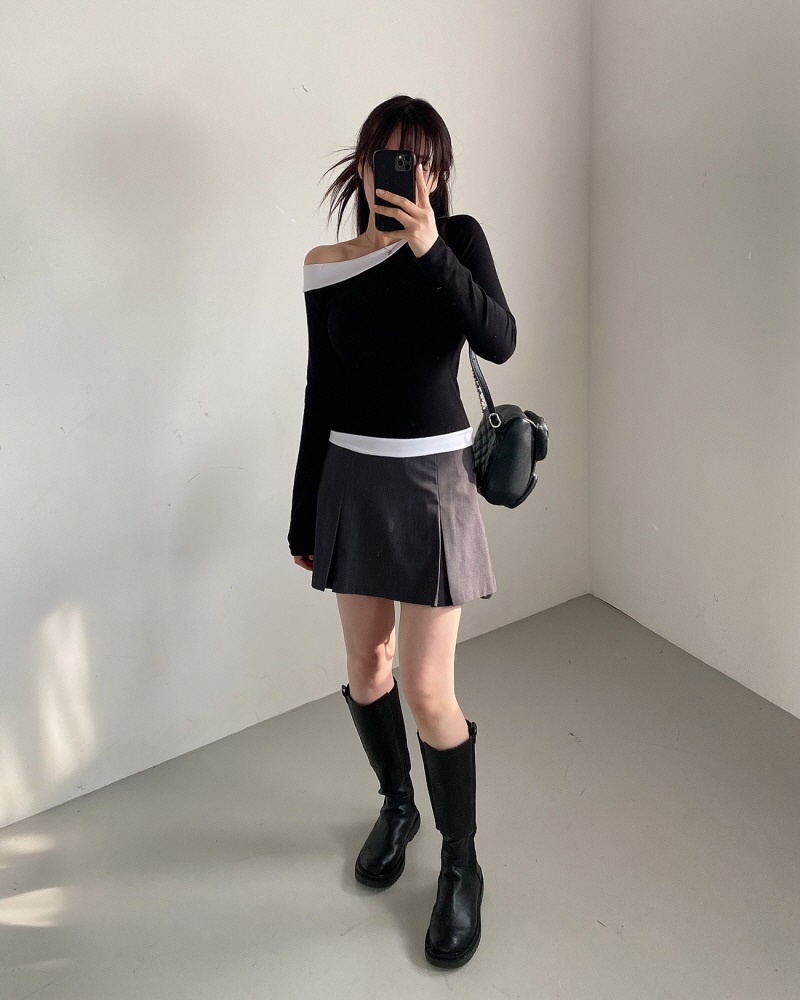 配色ワンショルダーTシャツ | 詳細画像2