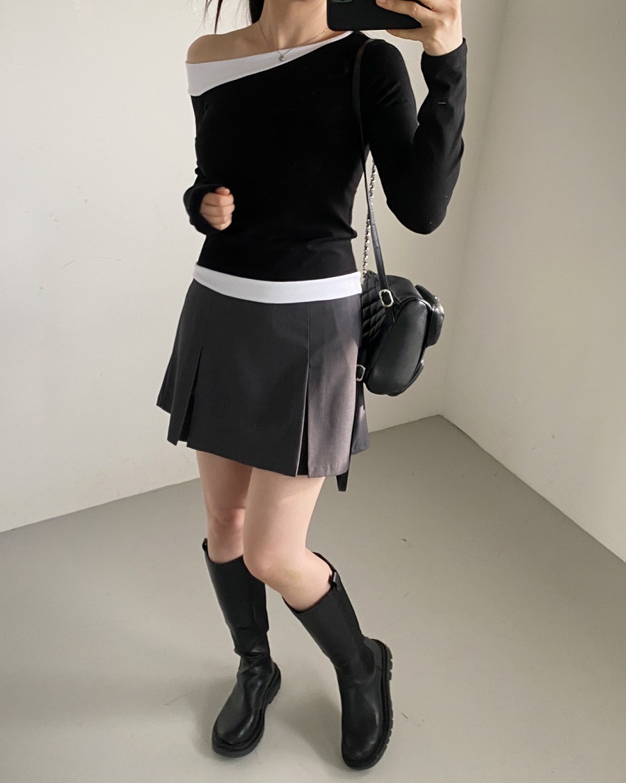 配色ワンショルダーTシャツ | 詳細画像3