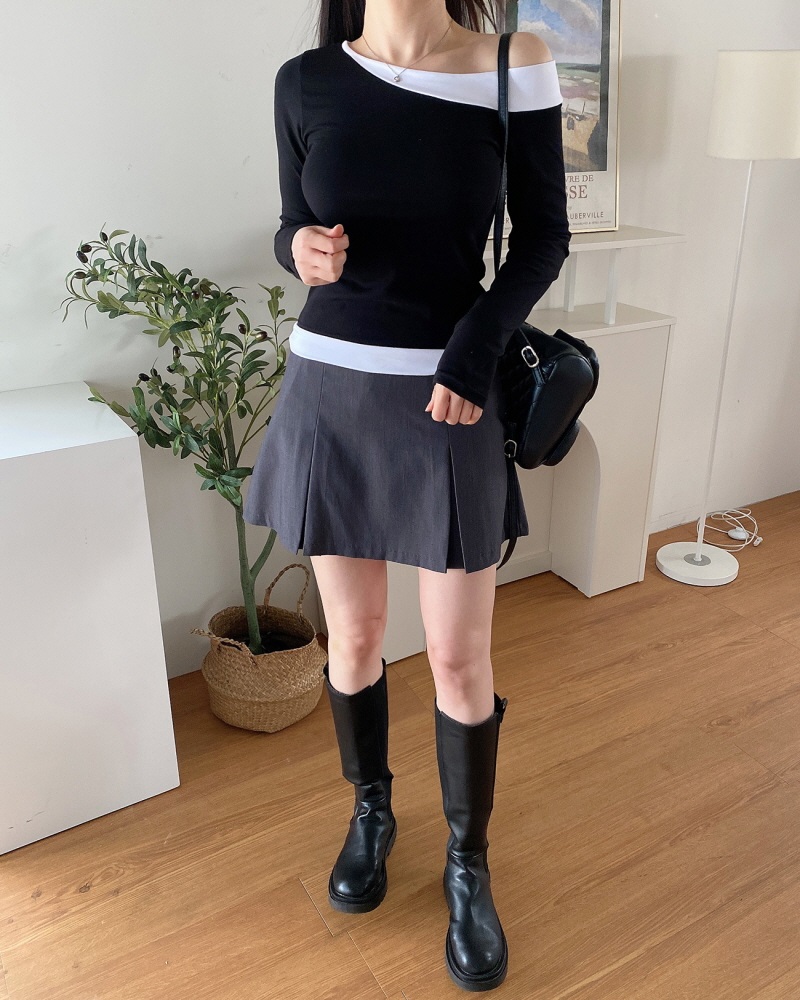 配色ワンショルダーTシャツ | 詳細画像4