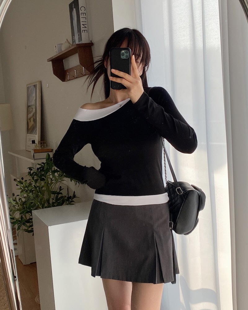 配色ワンショルダーTシャツ | 詳細画像5