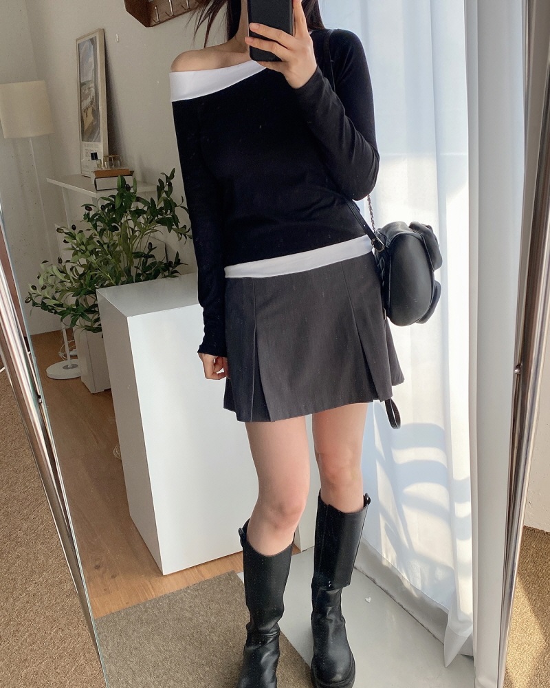 配色ワンショルダーTシャツ | 詳細画像6