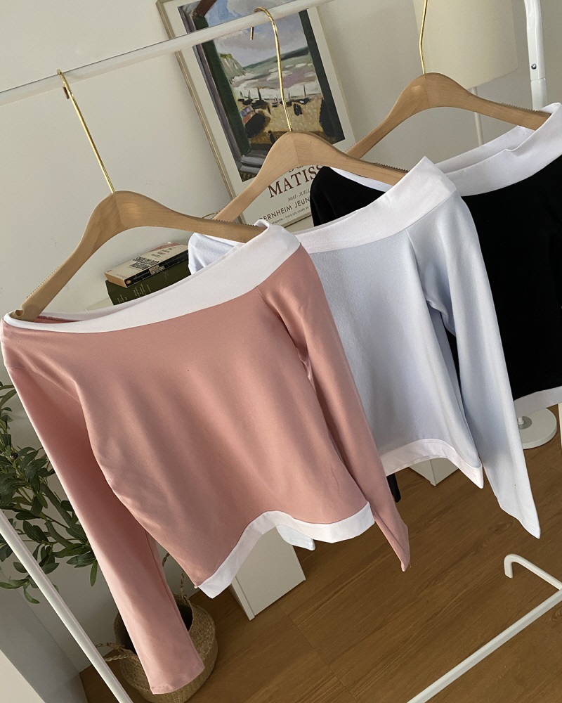 配色ワンショルダーTシャツ | 詳細画像7