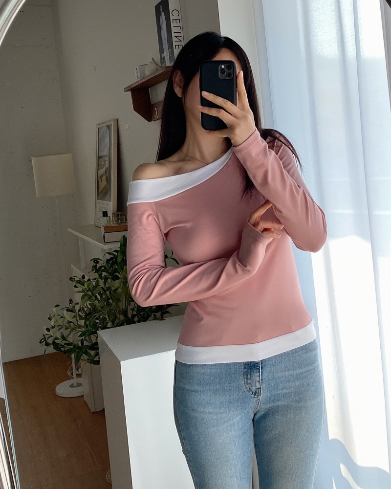 配色ワンショルダーTシャツ | 詳細画像8