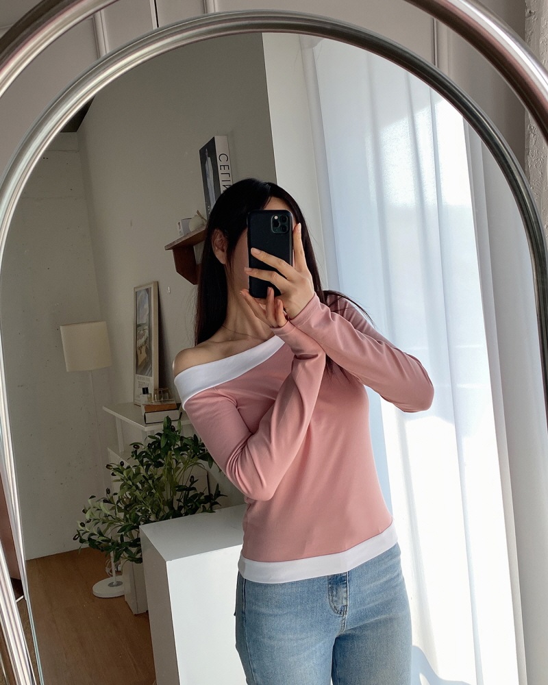 配色ワンショルダーTシャツ | 詳細画像11