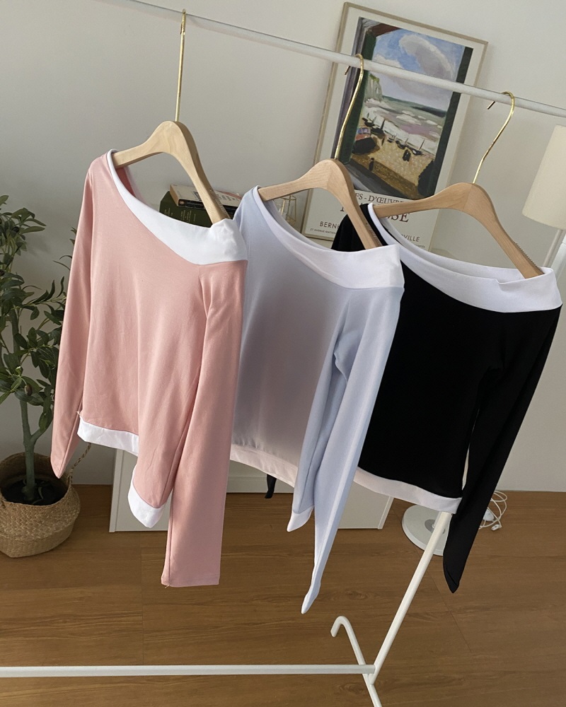 配色ワンショルダーTシャツ | 詳細画像13