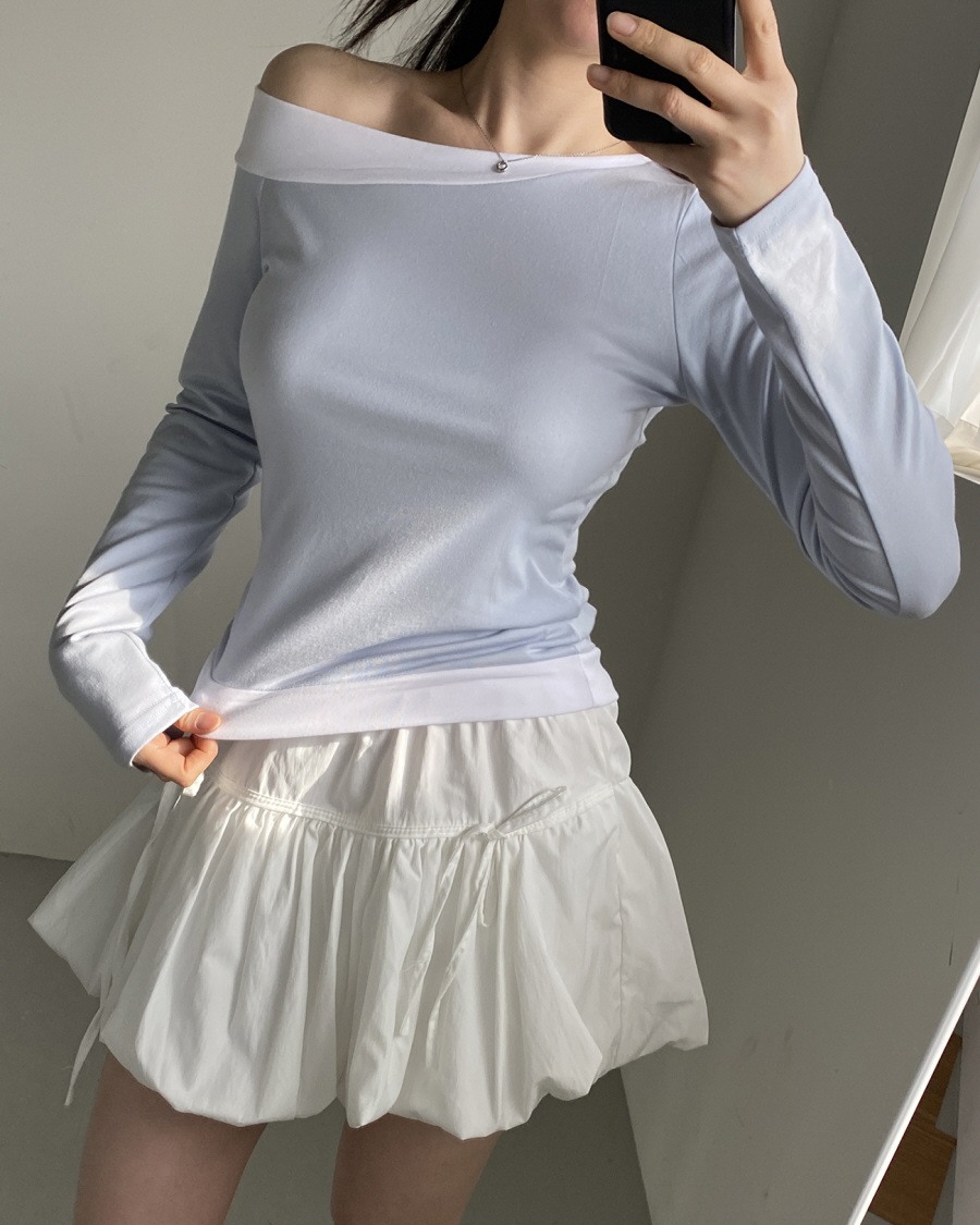 配色ワンショルダーTシャツ | 詳細画像14