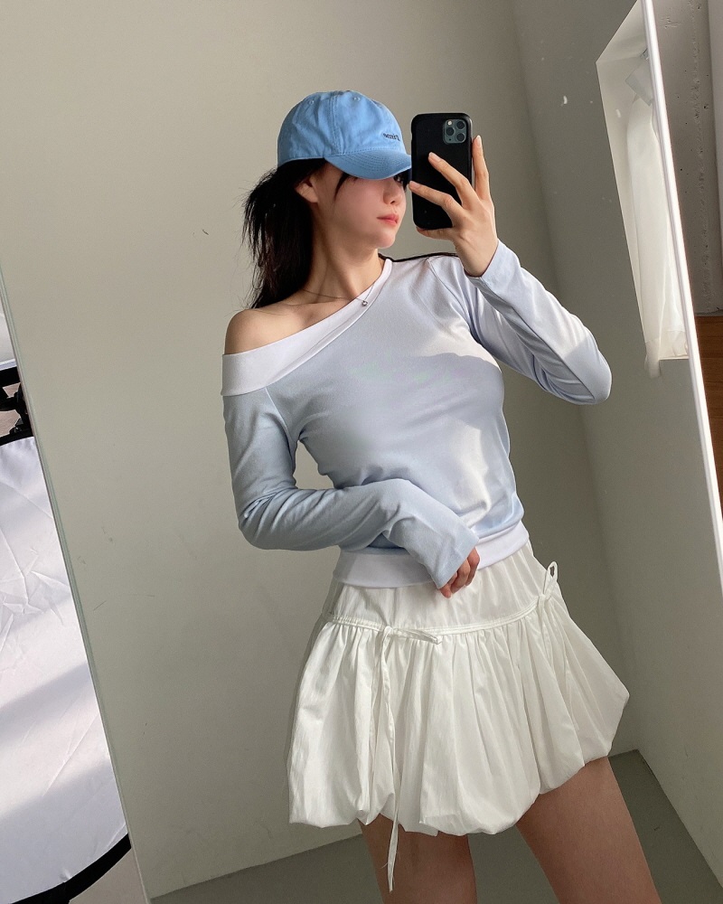 配色ワンショルダーTシャツ | 詳細画像16