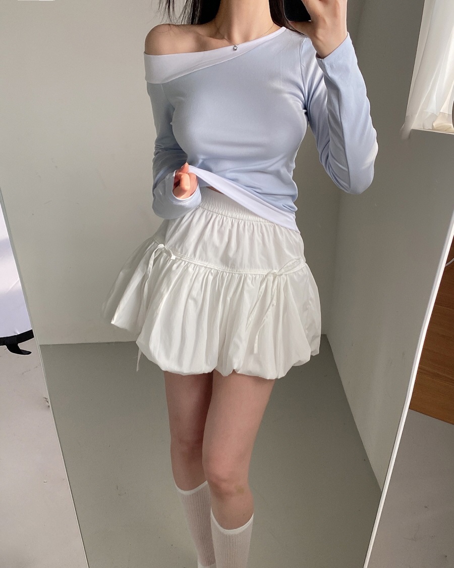 配色ワンショルダーTシャツ | 詳細画像17