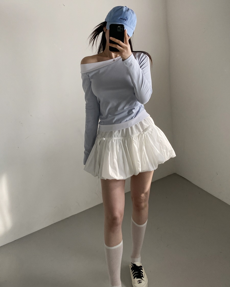 配色ワンショルダーTシャツ | 詳細画像18