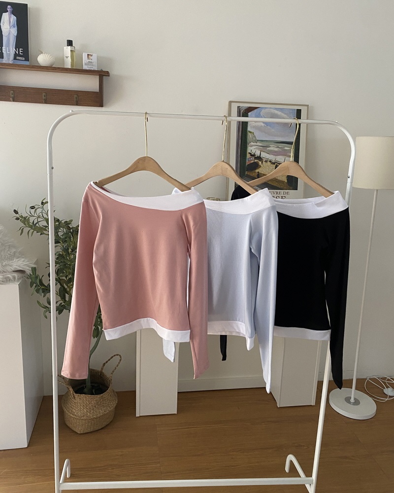 配色ワンショルダーTシャツ | 詳細画像19