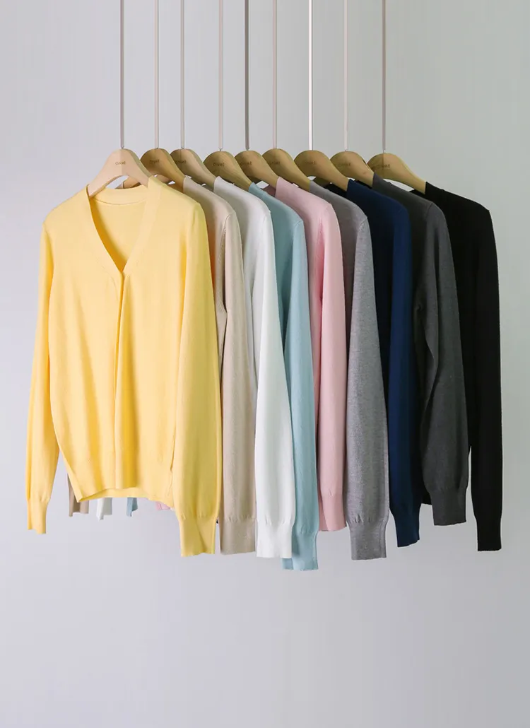 Vネックベーシックカーディガン | styleonme | 詳細画像6