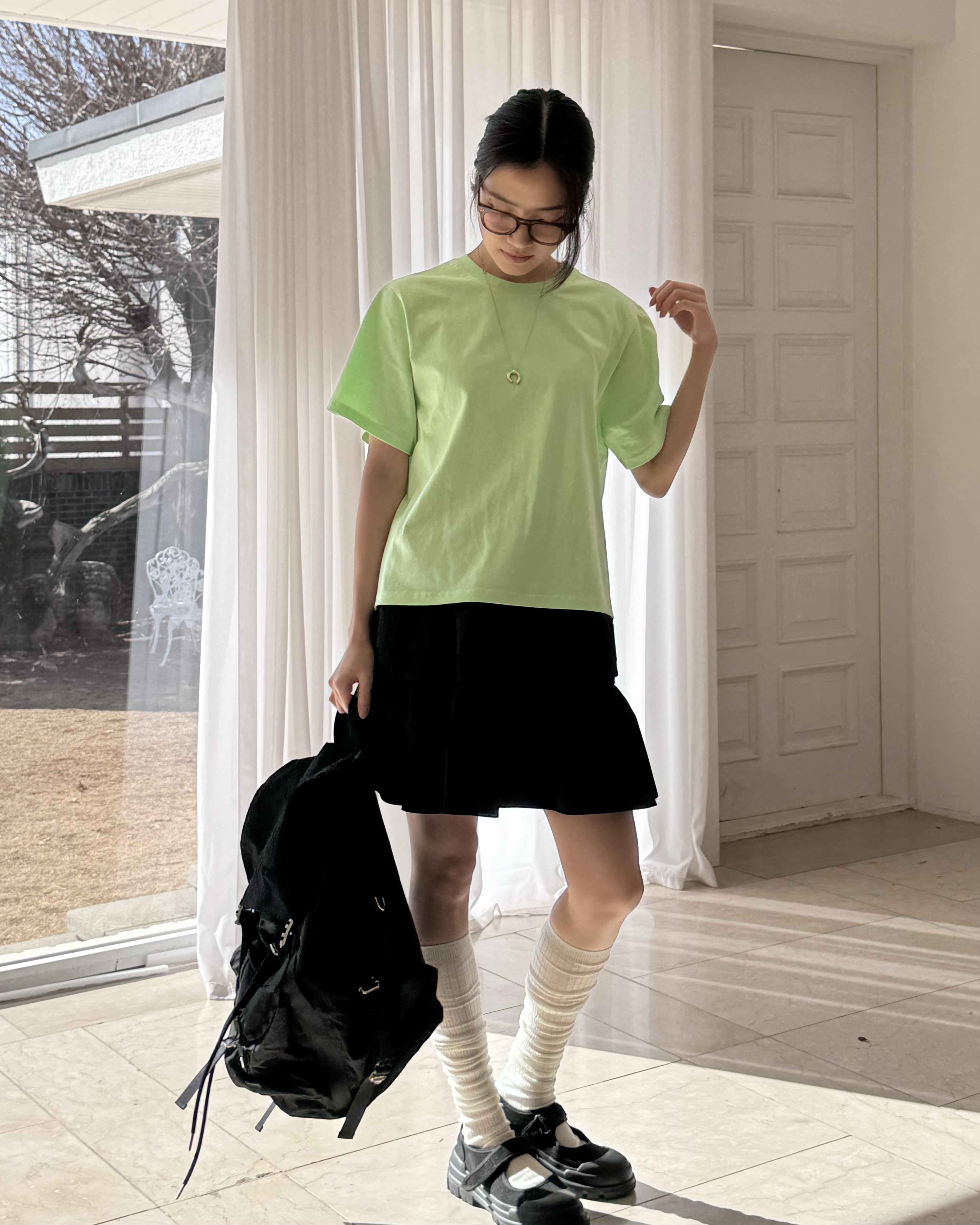 バックレタリングショート半袖Tシャツ | 詳細画像13