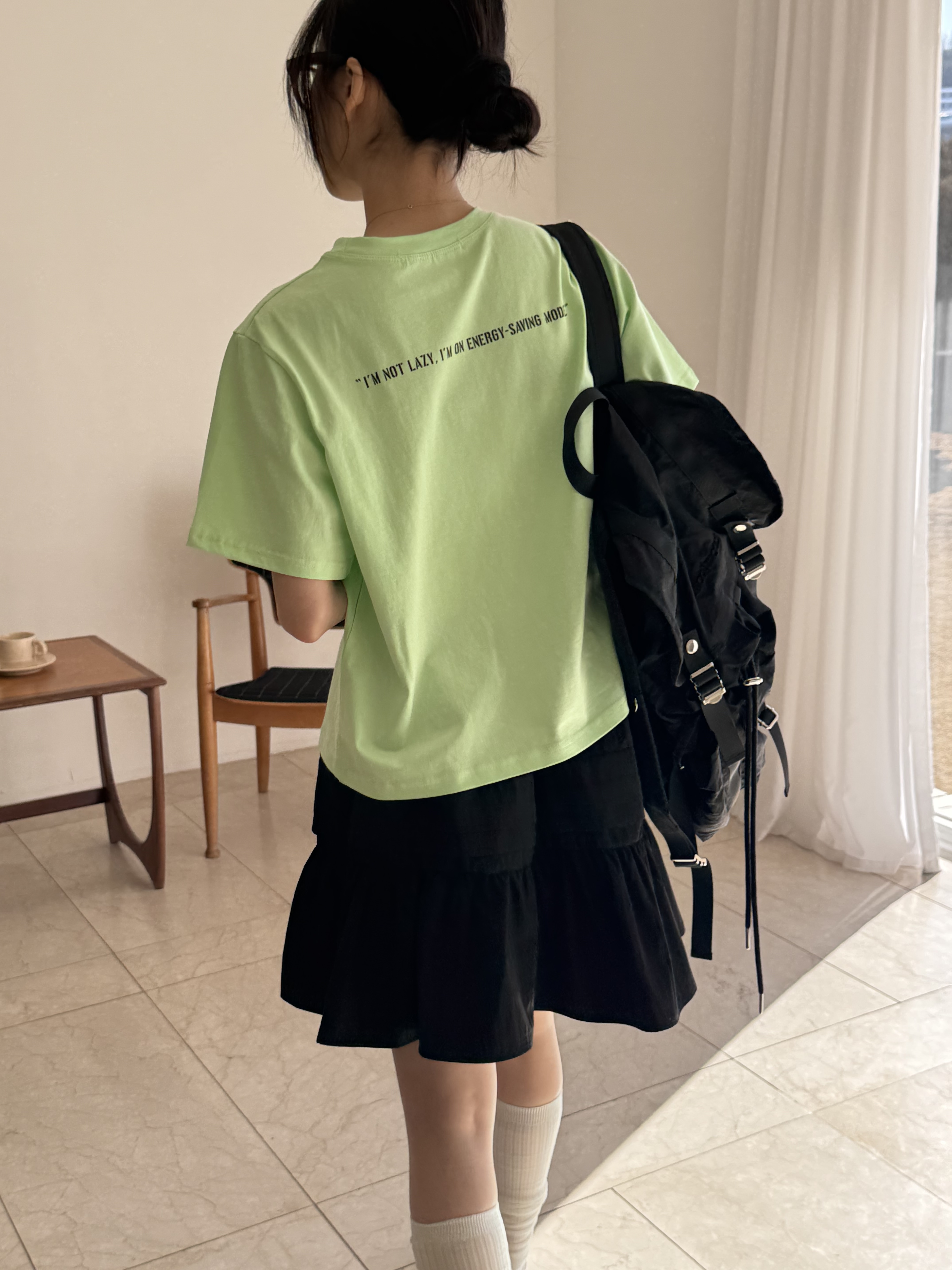 バックレタリングショート半袖Tシャツ | 詳細画像14