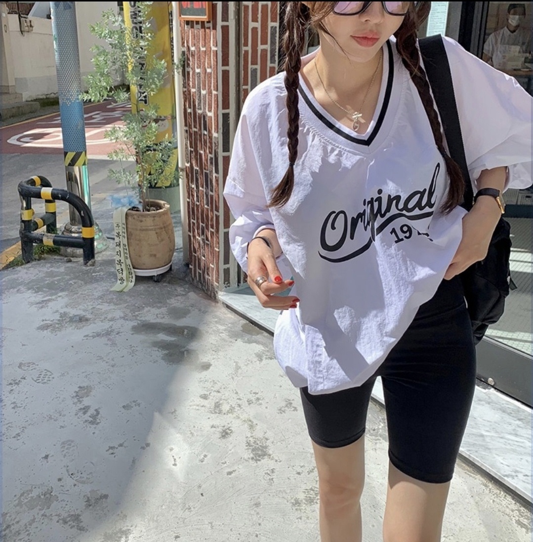 配色VネックOriginalロゴドローコードスウェット | 詳細画像7