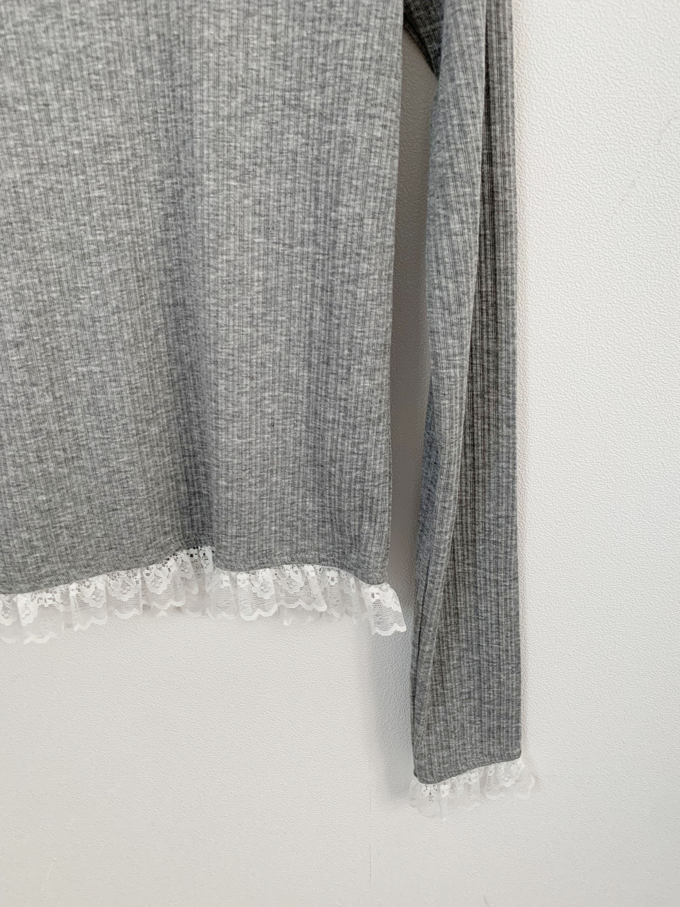 スカラップレースヘムリブTシャツ | 詳細画像16