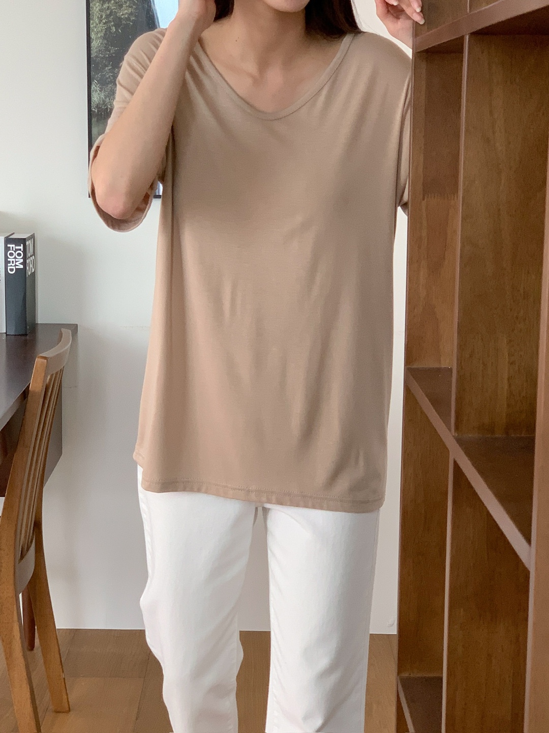Vネックルーズ半袖Tシャツ | 詳細画像4