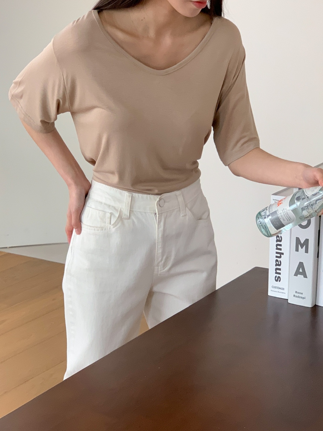 Vネックルーズ半袖Tシャツ | 詳細画像6