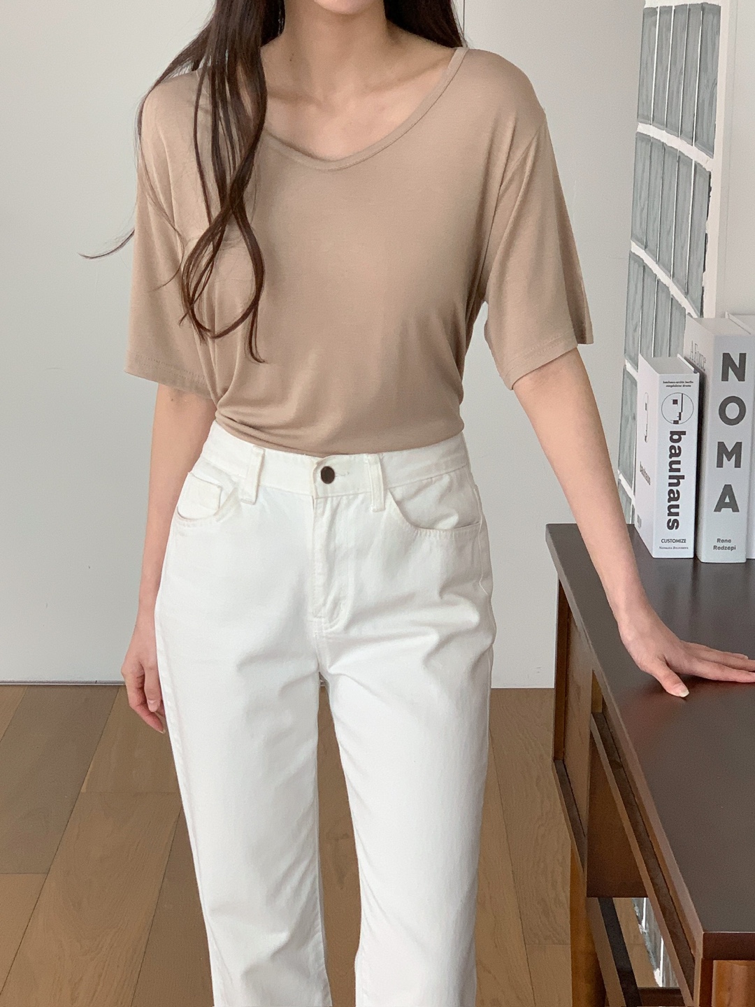 Vネックルーズ半袖Tシャツ | 詳細画像7