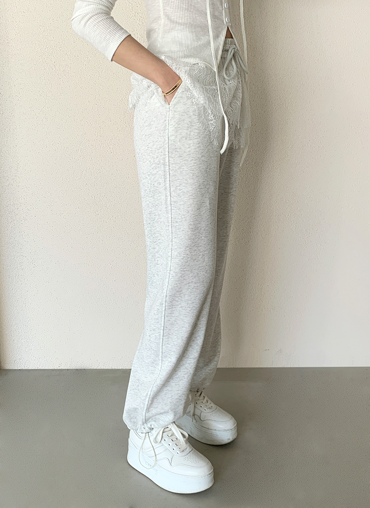 2WAYレーススカートレイヤードスウェットパンツ | レディース
