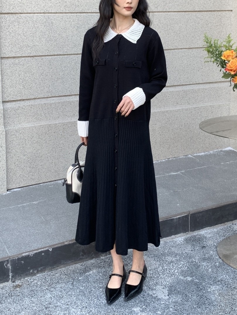 配色カラーパンチングニットワンピース | 詳細画像11