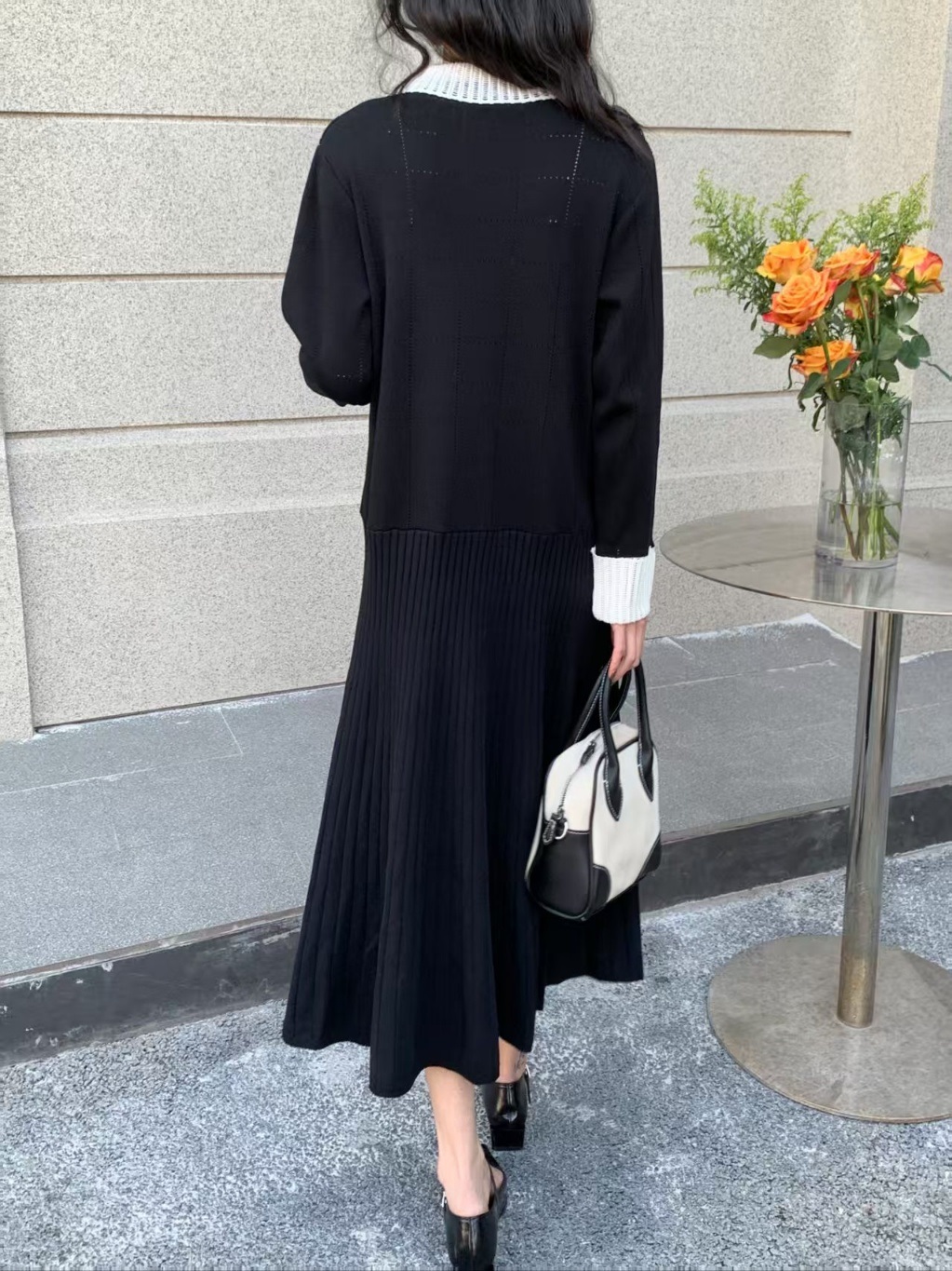 配色カラーパンチングニットワンピース | 詳細画像16