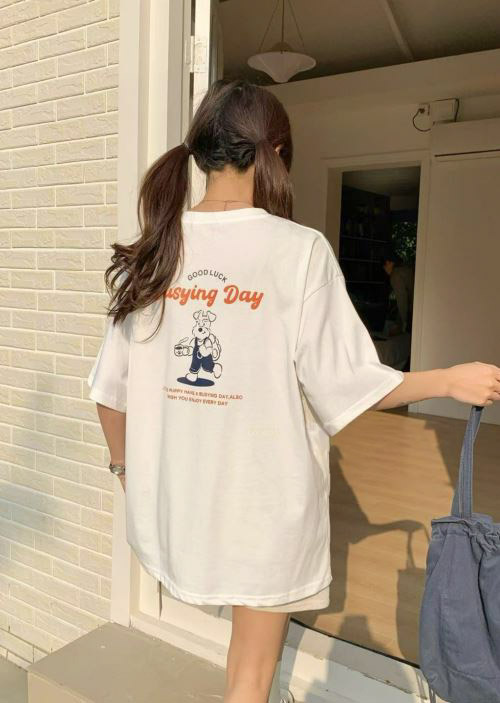 バックドッグプリントボクシー半袖Tシャツ | 詳細画像2