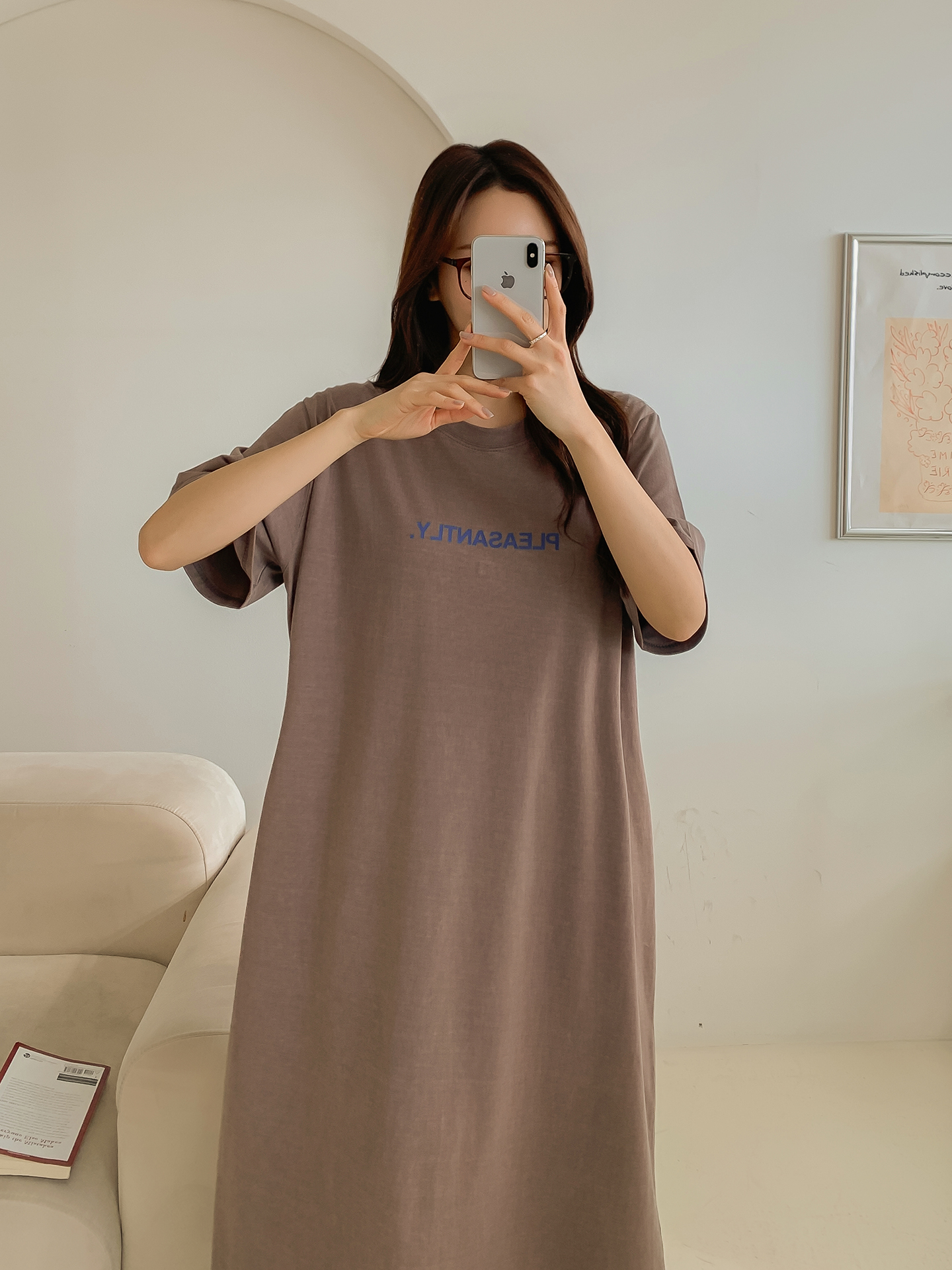 ロゴ半袖Tシャツロングワンピース | 詳細画像4