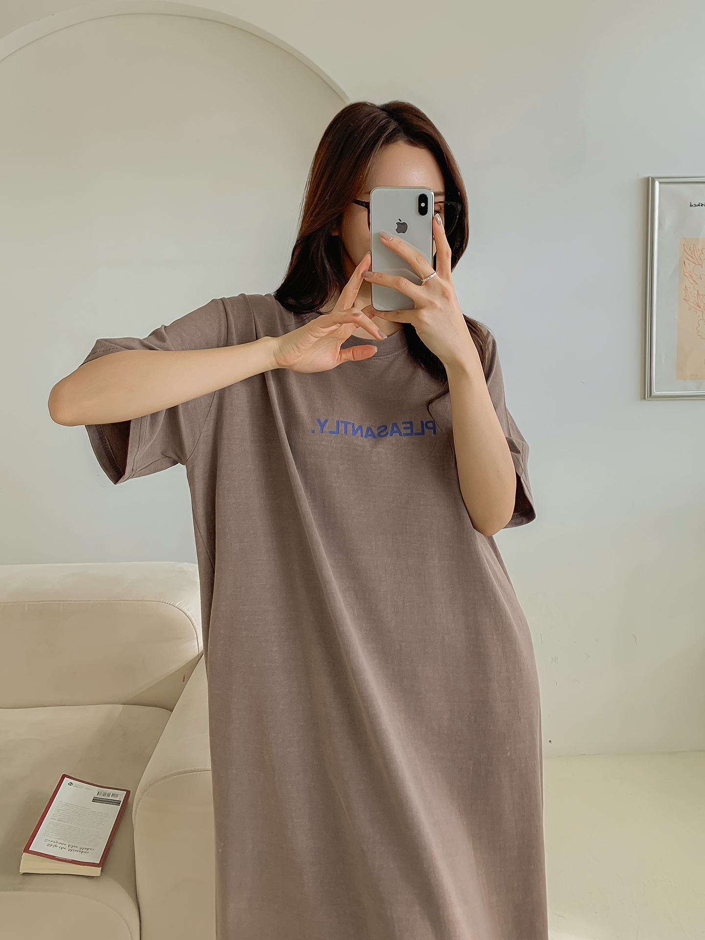 ロゴ半袖Tシャツロングワンピース | 詳細画像5