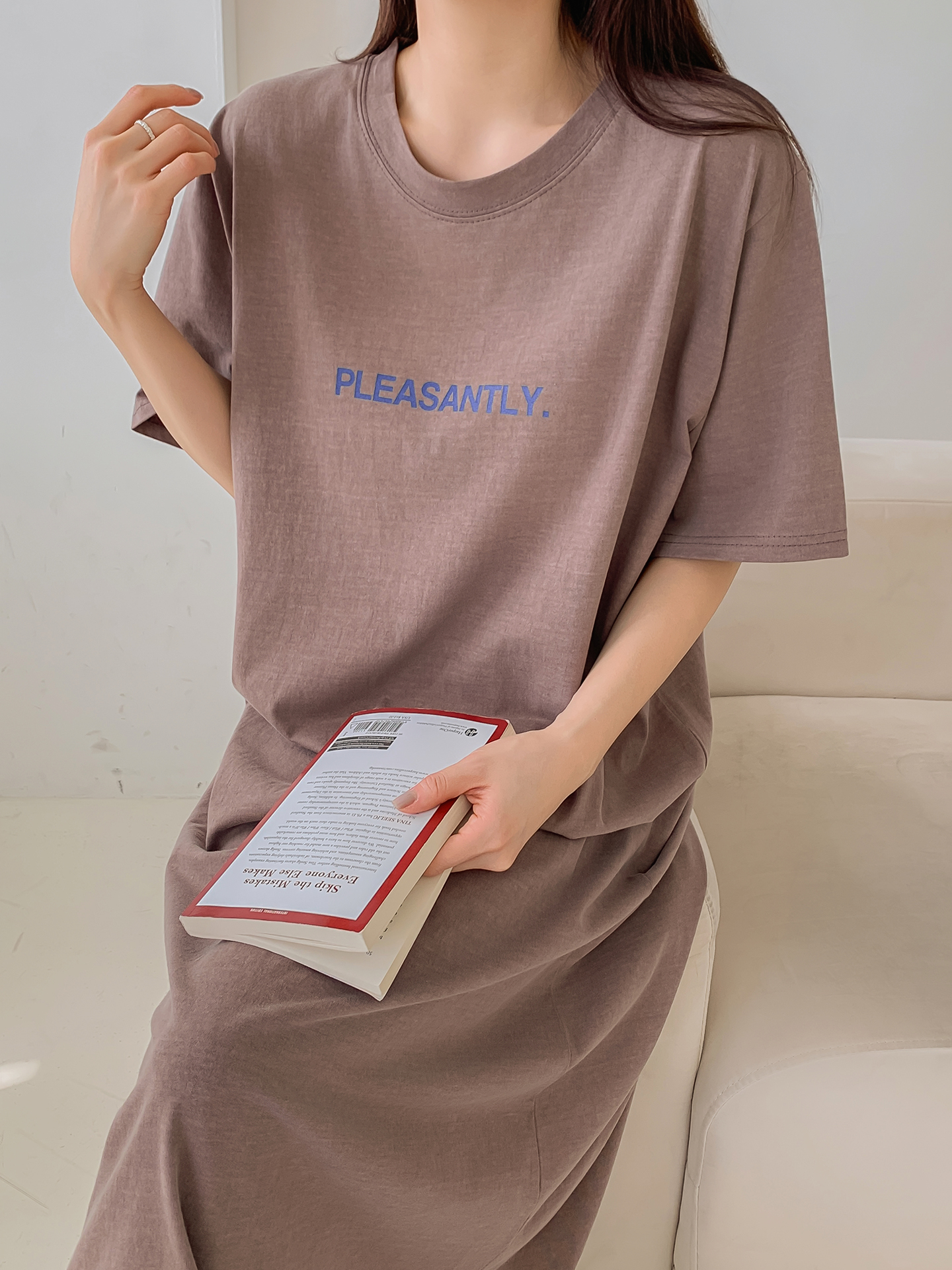 ロゴ半袖Tシャツロングワンピース | 詳細画像8